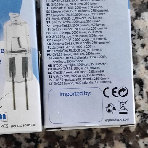 Halogen capsule lamp 25W 12V G6.35 warm white, pack of 4 new