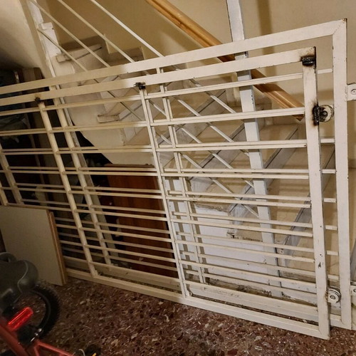 Balcony door grilles used, 2 pieces, solid iron