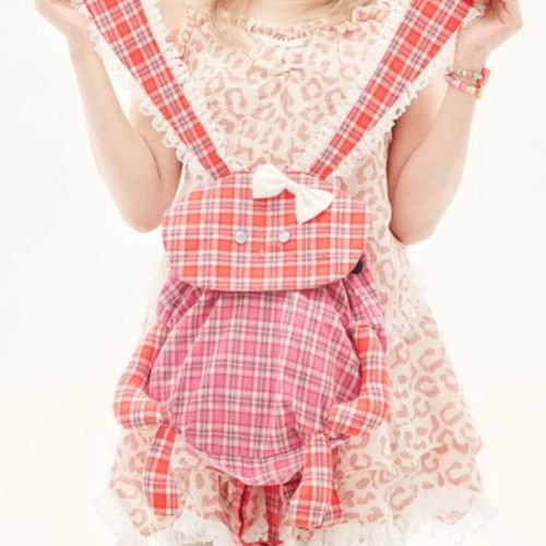 Cute Bunny Backpack like new, 32x27x14cm, cotton pink orange