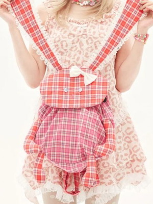 Cute Bunny Backpack like new, 32x27x14cm, cotton pink orange