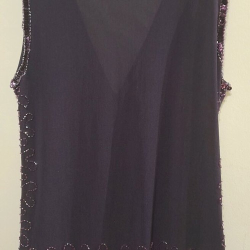 Cinema Elastic Embroidered Top With Sequins Like New One Size