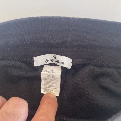 Sugarfree velour pants black XS like new