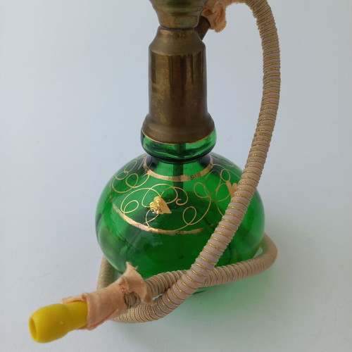 Turkish authentic hookah like new, 90's, glass and brass