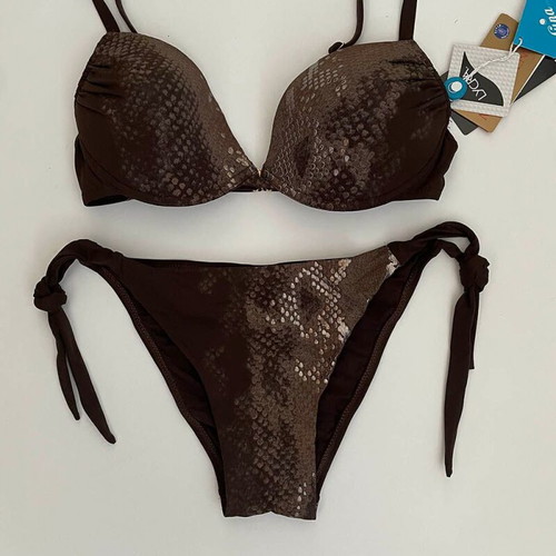 Luna σετ μαγιό push up καινούργιο, μέγεθος S, καφέ animal print