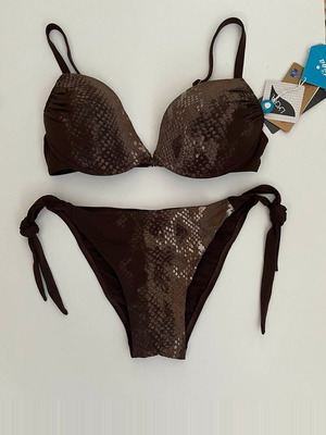 Luna σετ μαγιό push up καινούργιο, μέγεθος S, καφέ animal print