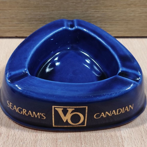 Seagram's V.O. Canadian Whisky ceramic ashtray used