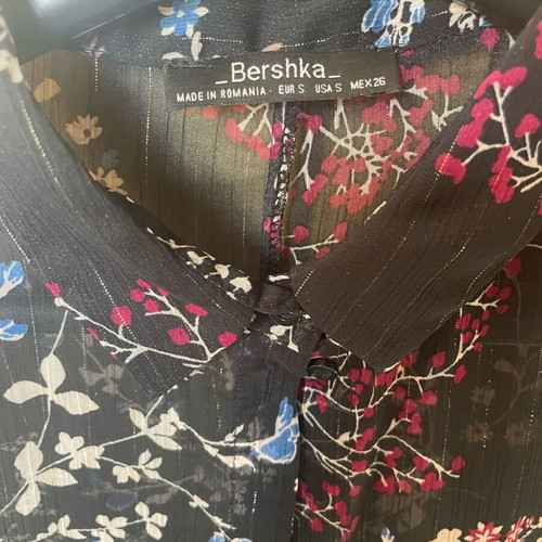 Transparent shirt with silver thread Bershka like new, multicolor