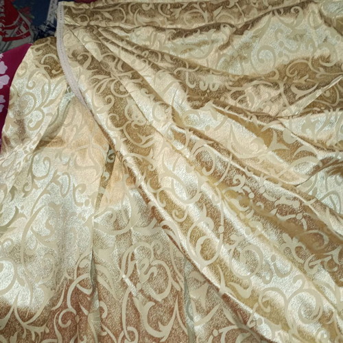 Curtain valance used, decorative, beige