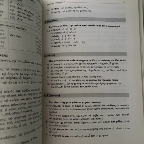 Grammar of Ancient Greek Language Theory - Exercises used