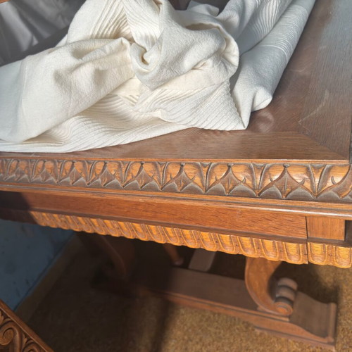 Handcrafted woodcarved dining set by Arapogiannis