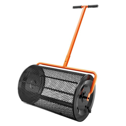 Vevor Adjustable Compost Spreader 24" with Side Locks, Black