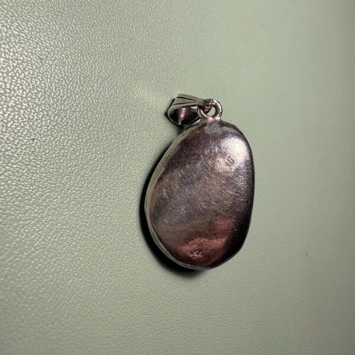 Handmade vintage pendant with 950 silver and semiprecious stone