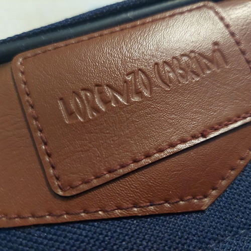 Lorenzo Cabrini bag and pouches collection like new, blue and brown