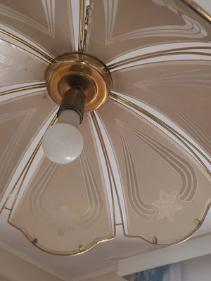 Ceiling light with glass used