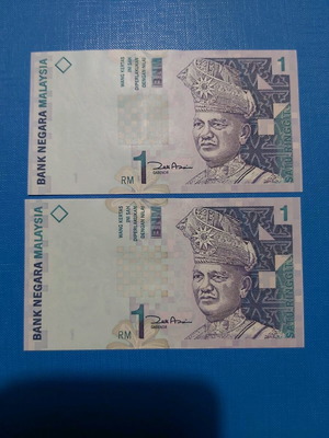 Malaysia 2 x 1 Ringgit 1967 uncirculated