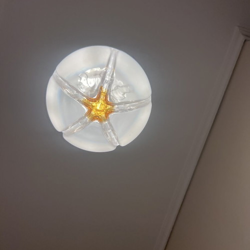 Mid-Century Murano Handmade Glass Pendant Light like new