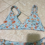 Nikama bikini set medium floral turquoise