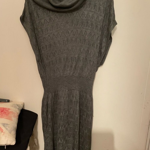 H&M knitted dress gray size S like new