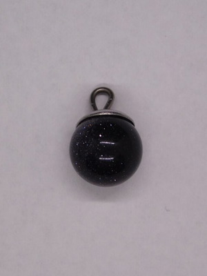 Boho pendant sphere 10mm blue psammite like new