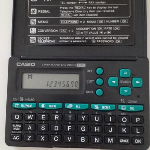 Casio Data Bank DC-2000 electronic organizer vintage
