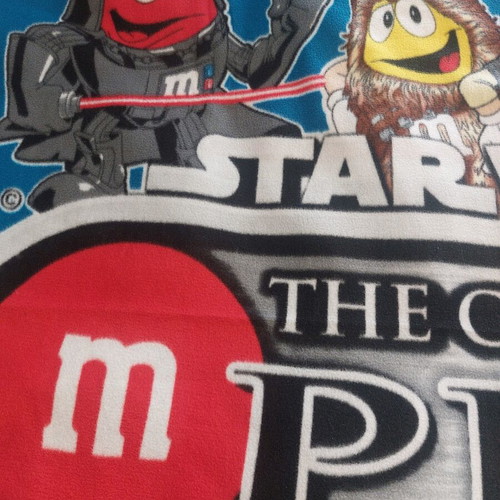 Star Wars M&Ms fleece blanket like new, 1.20x1.48m