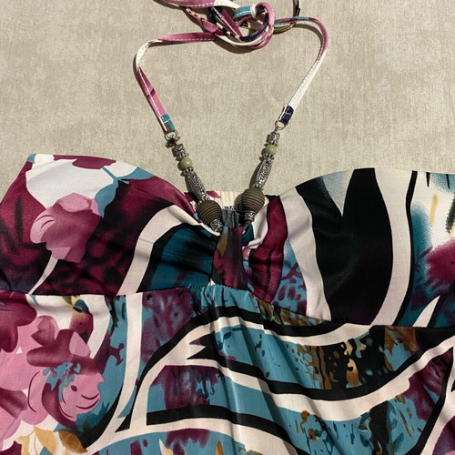 Floral Maxi Backless Dress Freestyle like new, colorful