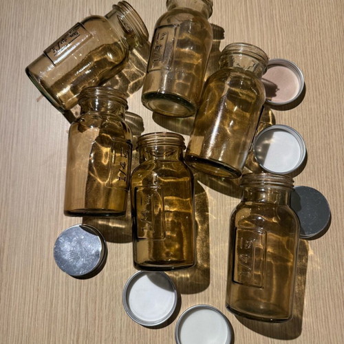 Glass jars used
