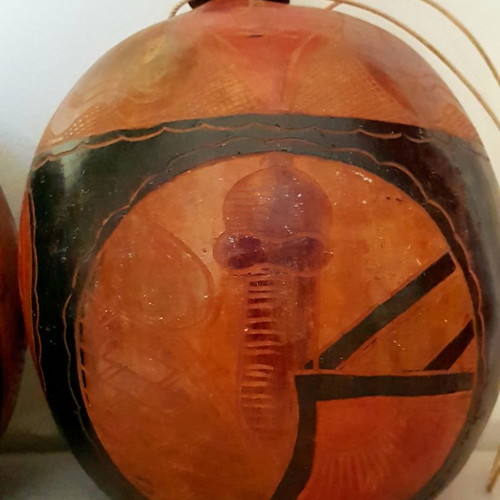 Collectible bottles used, handmade from coconut