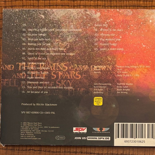 Blackmore's Night Beyond The Sunset CD + DVD like new, folk