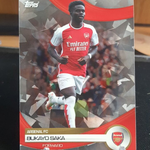 Topps Arsenal Team Set 2023-24 Bukayo Saka Cracked Ice like new