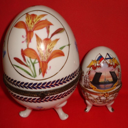 Limoges porcelain egg vintage used