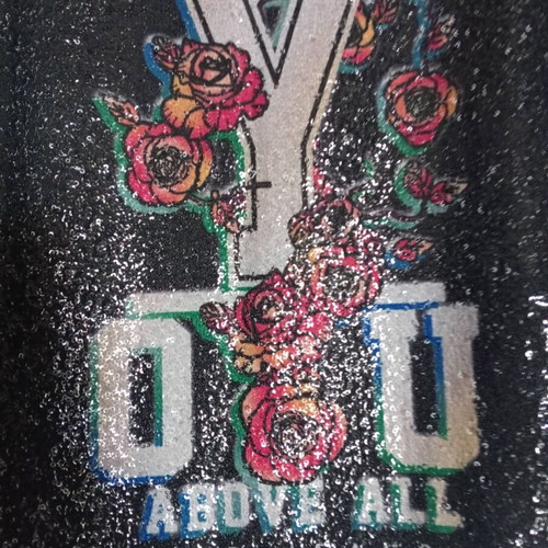BSB Jeans T-Shirt with Sequins and Floral Design, Like New, Size S