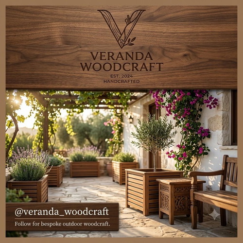 Wooden Planter Box New Solid Pine Outdoor 51x51x58cm