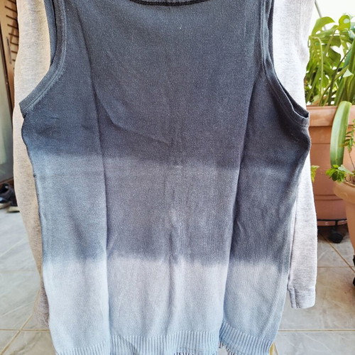 Replay vintage sleeveless top used, cotton, small, grey ombre