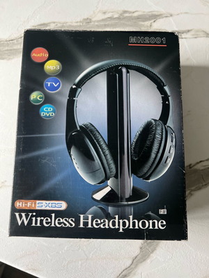 MH2001 Wireless Headphones black, lightly used, no charger