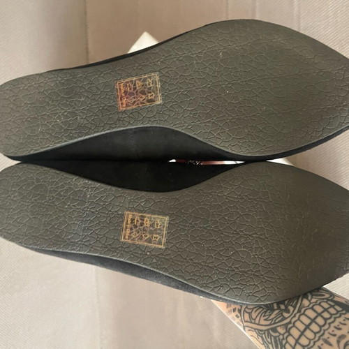 Steve Madden leather suede ballet flats like new, size 40, black