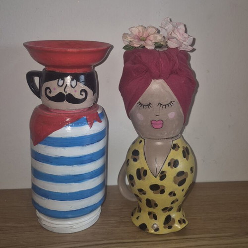 Handmade decorative vases like new, pack or single pieces