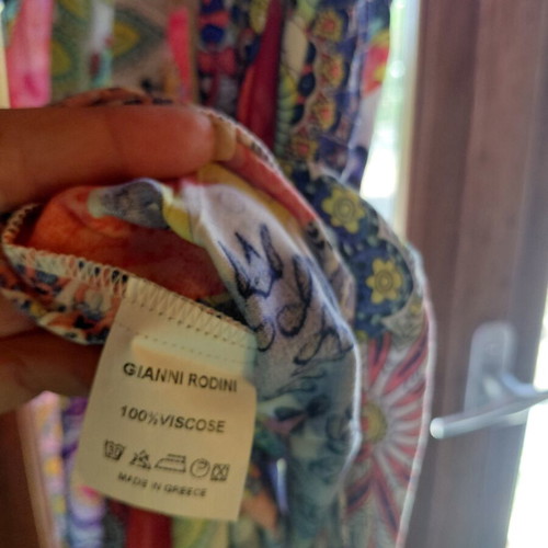 Maxi Boho Kaftan Dress Gianni Rodini like new, multicolor, viscose