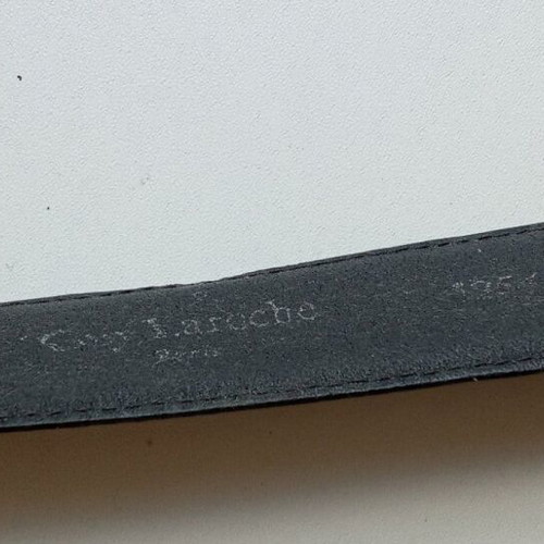 Guy Laroche leather belt like new, black and silver, 110cm