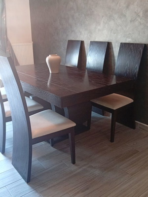 Dining set with six chairs