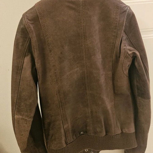 Pull & Bear women's leather jacket brown size S like new