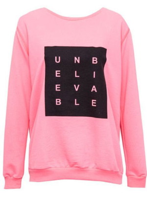 Pull & Bear women's neon pink small sweatshirt used with minor defect