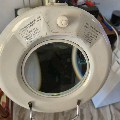 Magnifying Lamp with Arm and LED Light used, professional