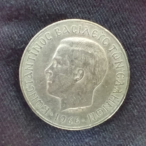 Set of 5 and 10 Drachma coins 1966 and 1968