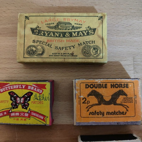 Vintage matchboxes used, pack