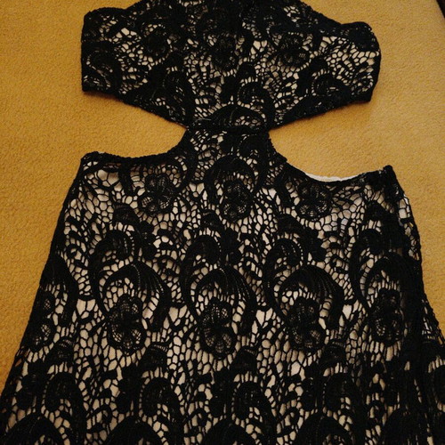 Impressive black lace cut out dress Lynne(unworn)