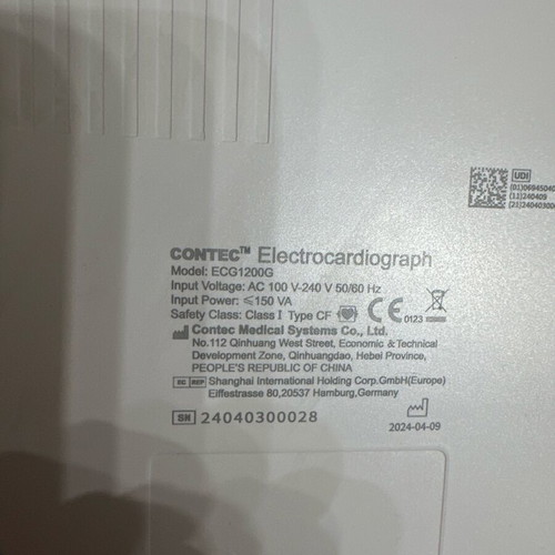 Contec ECG1200G electrocardiograph new complete set