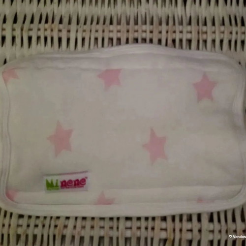 Crib rail bumpers 10 used, pink stars, 28×18cm
