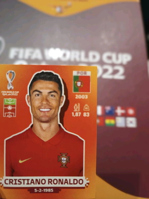 Αυτοκόλλητο Panini World Cup 22 Cristiano Ronaldo καινούργιο