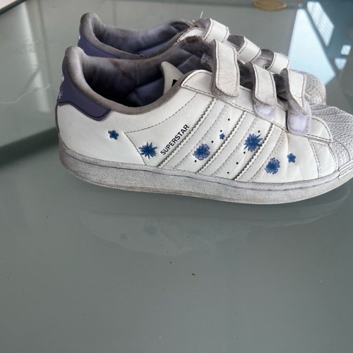 Adidas Superstar 35 used leather white sneakers